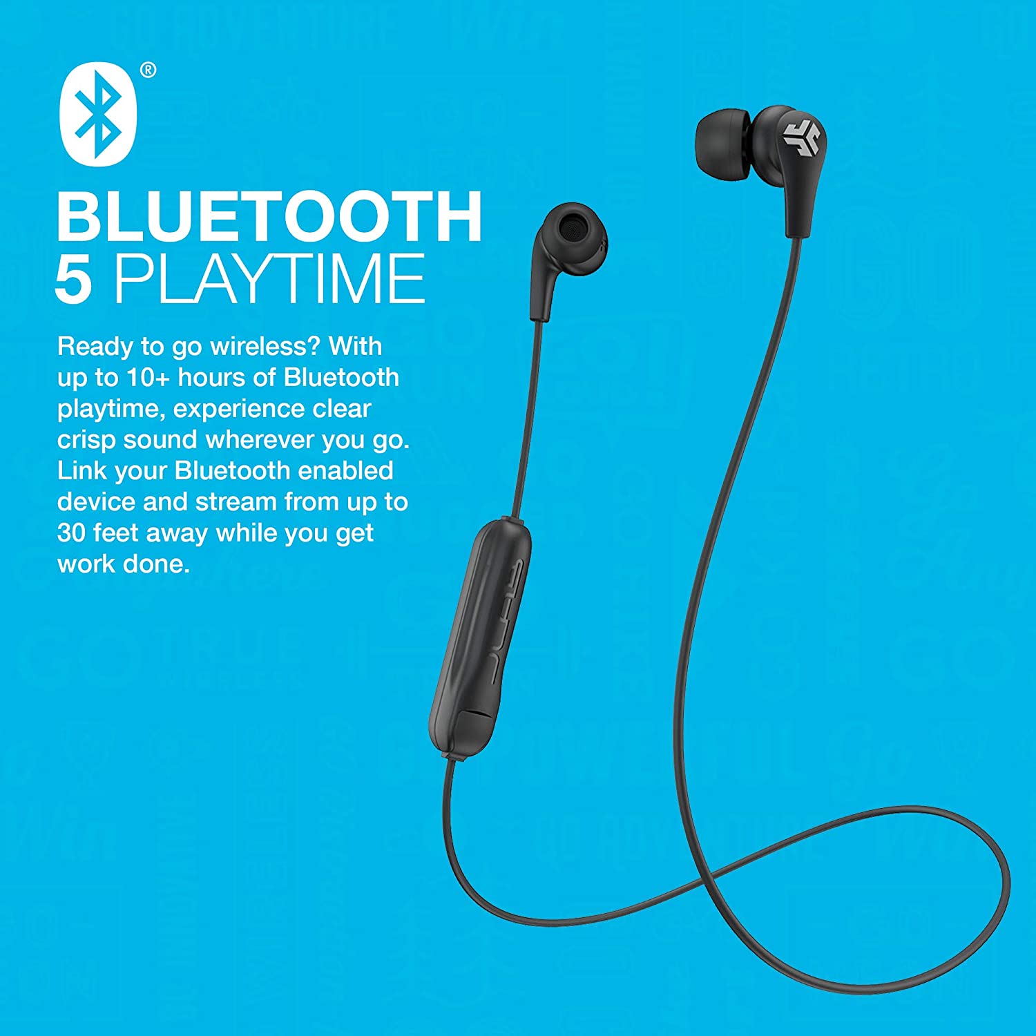 JLab JBuds Pro Bluetooth Wireless Signature Earbuds | Titanium 10mm Drivers | 6-Hour Battery Life | Music Controls | Noise Isolation | Bluetooth 4.1 Extra Gel Tips and Cush Fins |