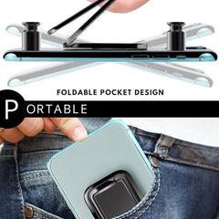 New Square Double Magic Ring Phone Holder Stand Metal Phone Holder Foldable Mobile Phone Stand Folding Sticky Desktop
