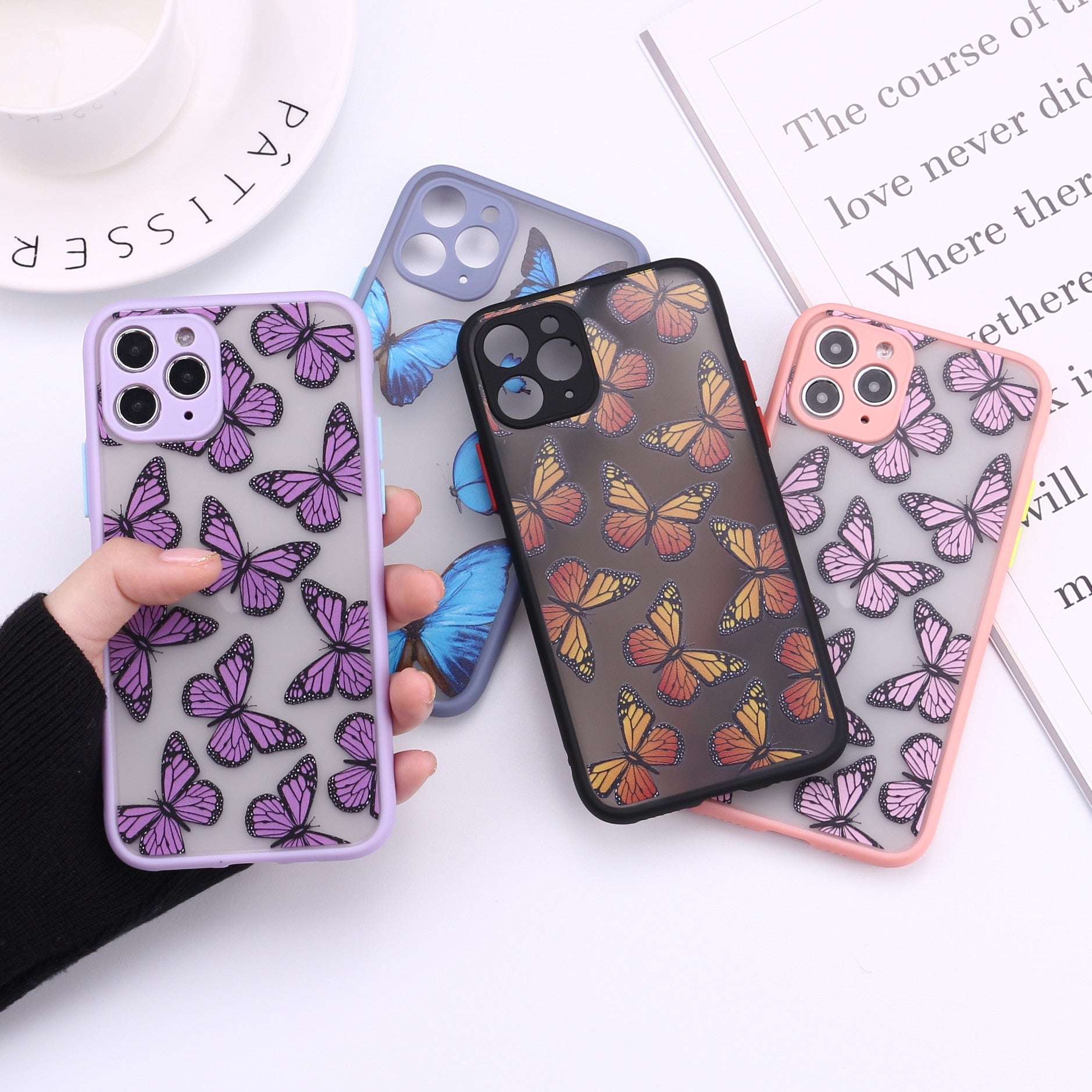 Cute 3D Relif Butterfly phone case for iphone 11 Pro Max XR XS MAX case silicone for iphone 7 8 Plus 12 pro max cover Christmas
