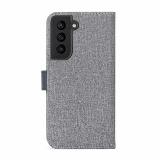 2 in 1 Folio Case Gray-Black for Samsung Galaxy S21 FE