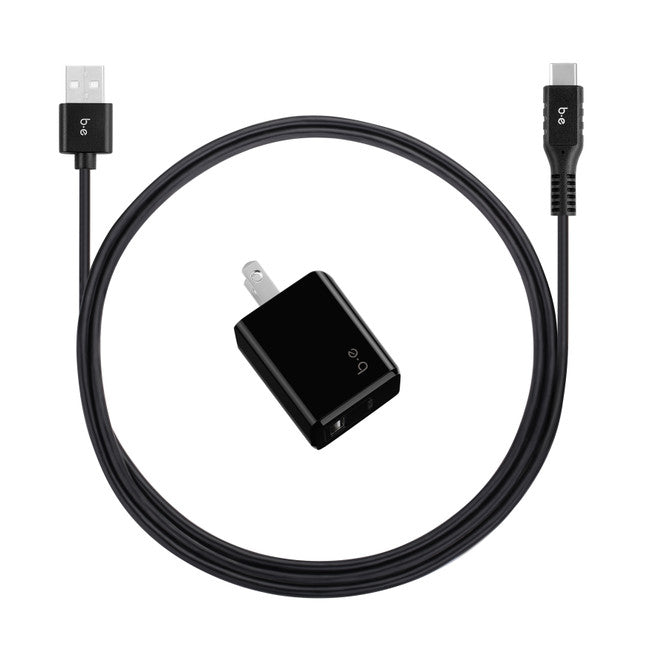 Wall Charger 2.4A with USB-C Cable Black