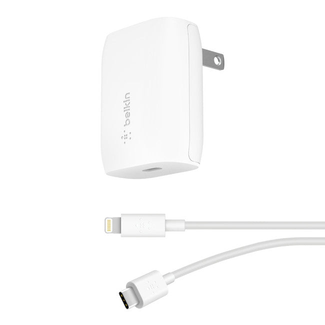 BoostUp Wall Charger USB-C 20W with USB-C to Lightning Cable White