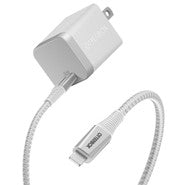 Premium Pro Wall Charger 30W USB-C GaN with USB-C to Lightning Cable 6ft Lunar Light (White)