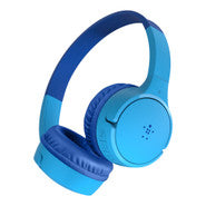 SOUNDFORM Mini On-Ear Wireless Headphones Blue w/Micro-USB Cable