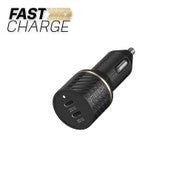 Dual USB Premium Fast Charge Car Charger Power Delivery 30W + PD 20W Black