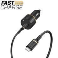 Fast Charge PD Car Charger USB-C 20W with USB-C Cable 3.3 ft Black Shimmer