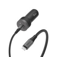 Premium Pro Power Delivery Car Charger with USB-C to Lightning Cable 6ft Nightshade (Black)