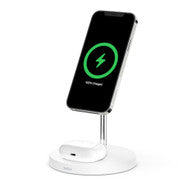BOOSTCHARGE PRO 2-in-1 Wireless Charger Stand with MagSafe 15W White