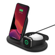 BOOSTCHARGE 3-in-1 Wireless Charger for iPhone + Apple Watch + AirPods 7.5W Black