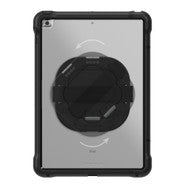 UnlimitEd Case with Kickstand/Strap/Screen Pro Pack BULK (Polybag Packaging) Clear/Black for  iPad 10.2 2021 9th Gen/10.2 2020 8th Gen/iPad 10.2 2019