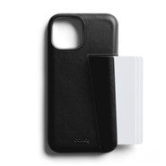 Leather 3 Card Case Black for iPhone 13 Pro