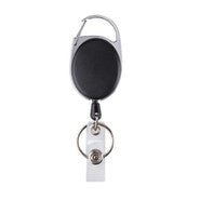 Door Opener with Key Ring and Retractable Key Ring Matte Silver