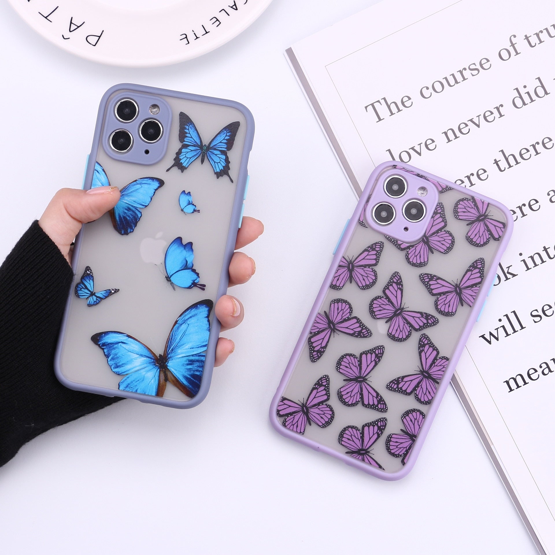 Cute 3D Relif Butterfly phone case for iphone 11 Pro Max XR XS MAX case silicone for iphone 7 8 Plus 12 pro max cover Christmas