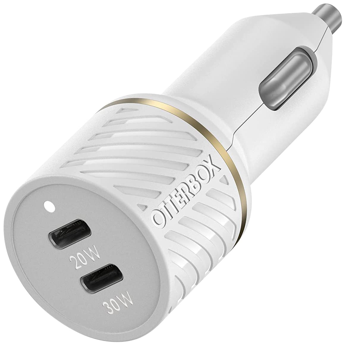 Fast Charge PD Car Charger USB-C 20W w/Lightning Cable 3.3 ft Cloud Dust (White)