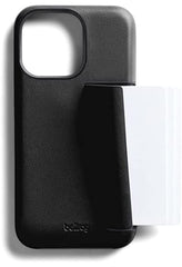 Leather 3 Card Case Black for iPhone 13 Pro