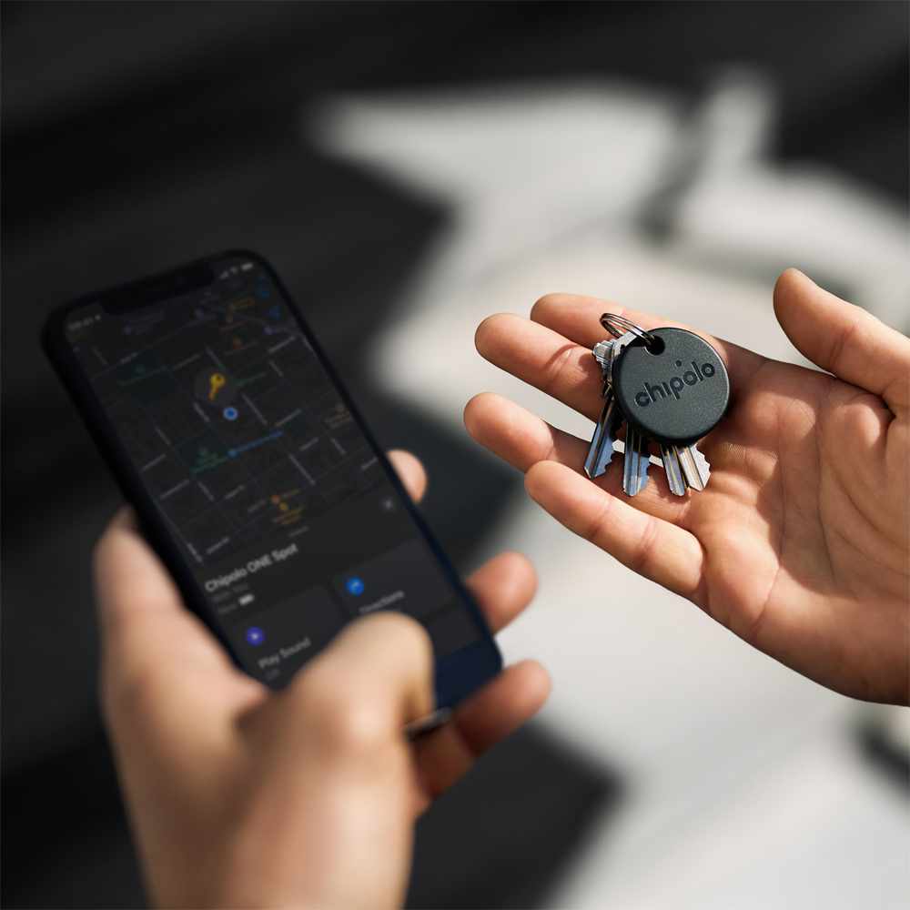 One Spot Bluetooth Item Finder (Works with Find My) Almost Black