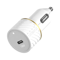 Power Delivery 18W Car Charger USB-C with Lightning Cable 4ft White 