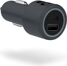 Rally Car Charger Dual Port USB-C and USB-A 32W Power Delivery Fast Charge Cool Grey