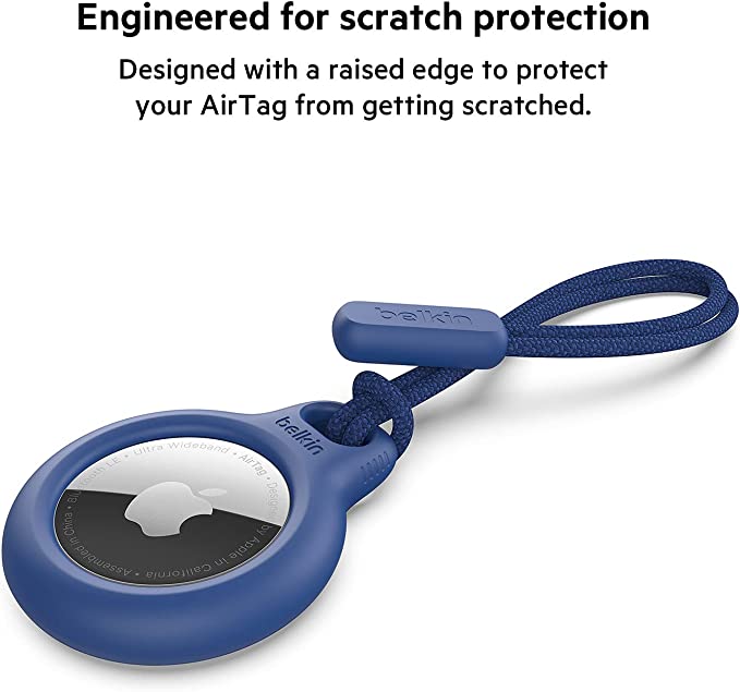 Secure Holder with Strap Blue for AirTag