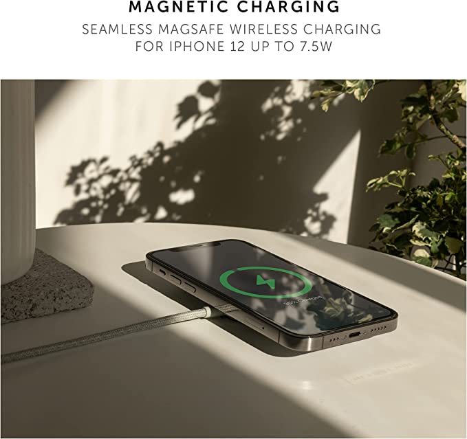 Snap Magnetic Wireless Charger Cable 15W 10ft MagSafe Compatible Sage