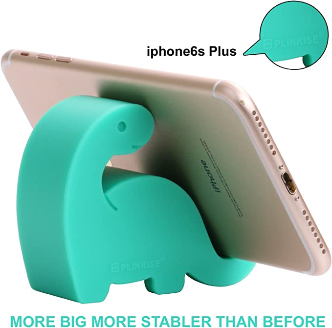 Smartech Animal Desk Phone Stand, Update Dinosaur Silicone Office Phone Holder, Creative Phone Tablet Stand Mounts, Size:1.3" X 3.1" X 2.8"(T-Blue)