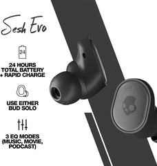 Skullcandy Sesh Evo True Wireless Earbuds, True Black